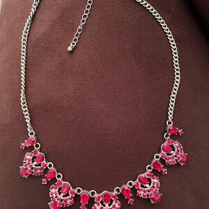 Charming Charlie Ruby Red Necklace
